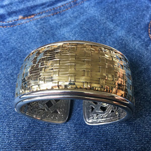 John Hardy Bedeg Kick Cuff Sterl/22K Gold Bracelet